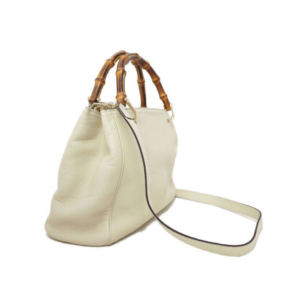 Gucci Tote Bag Leather Shopper 2way Bamboo